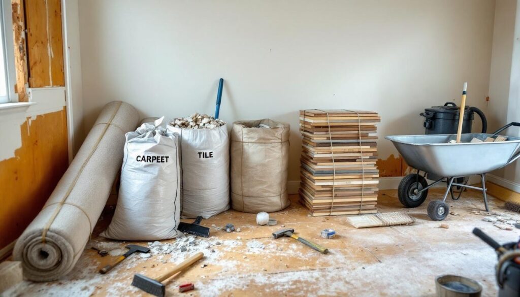 Handling Carpet, Tile, and Hardwood Removal Waste Efficiently