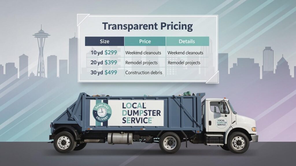 Local Dumpster Service Seattle: Same-Day Delivery and Transparent Pricing
