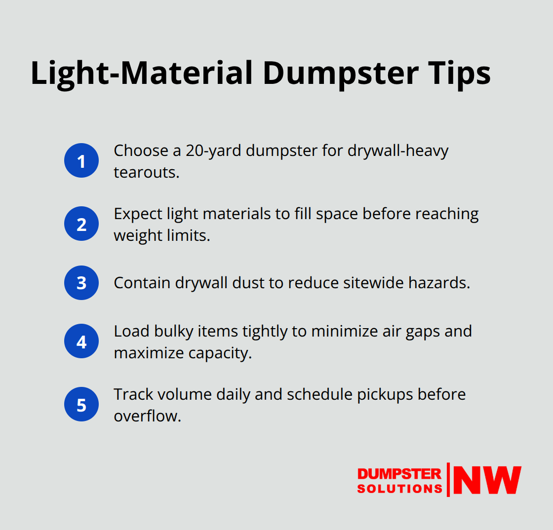 Quick tips to manage light, bulky materials and drywall safely and efficiently.