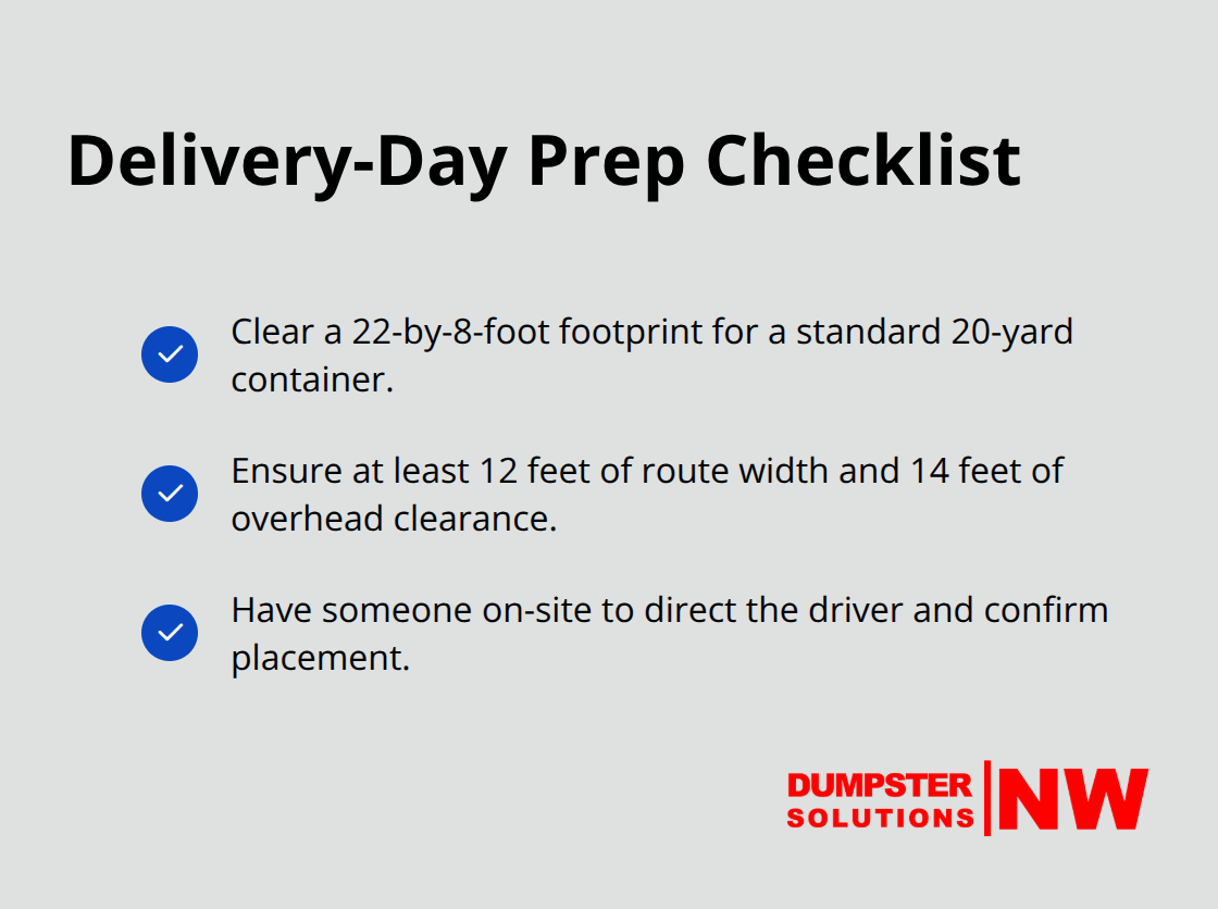 Three quick checks to prevent dumpster delivery delays - project dumpster delivery